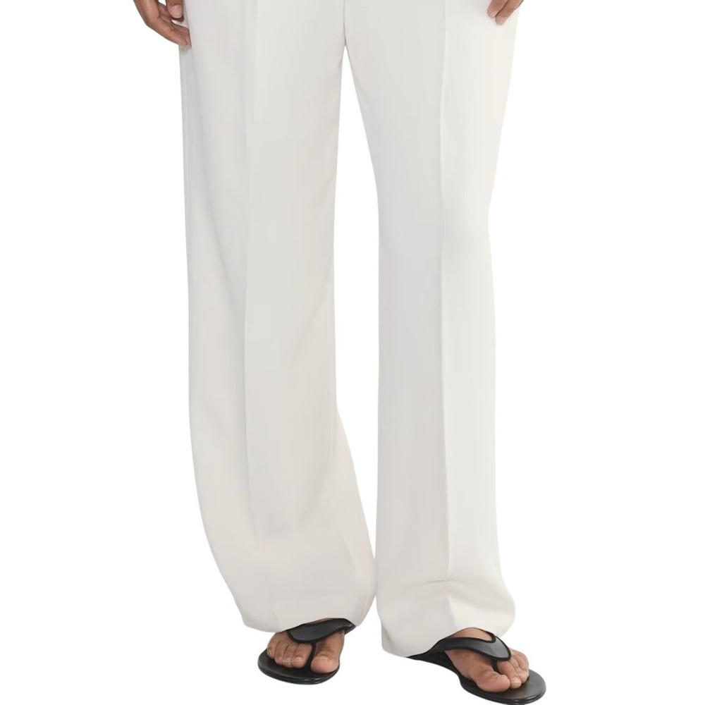 Aritzia Wilfred The Effortless Pant Curve-Fit Crepette Light Birch Size 0 - Picture 9 of 9